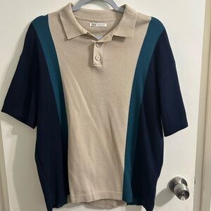 Zara Cotton Men Collar Sweater Shirt